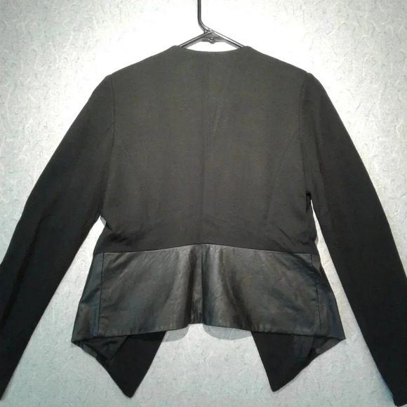 Women's Ricki's Black Faux Leather Suit Blazer Jacket in Size  Small - Picture 3 of 7